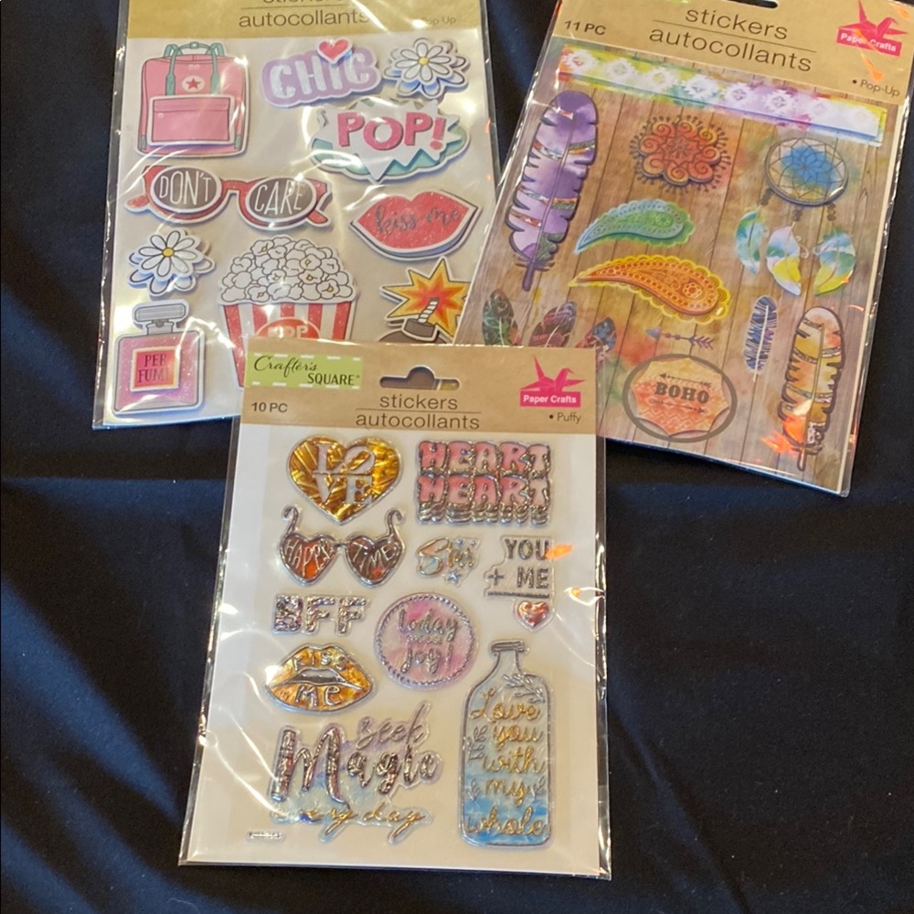 Crafters Square pop-up Sticker Set with Fun Designs